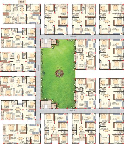 Images for Cluster Plan of Sai Green Oak Apartment