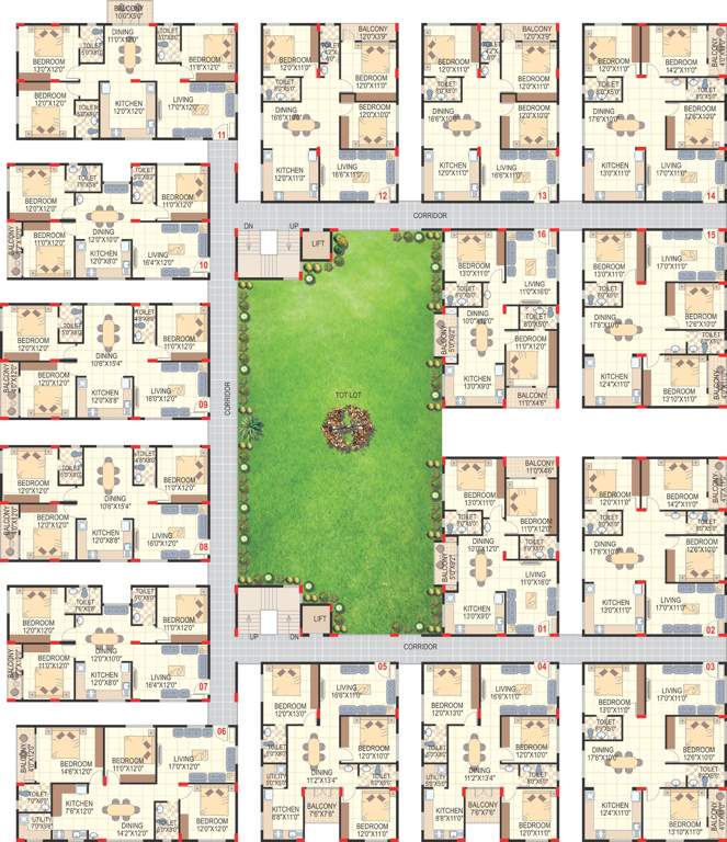 Images for Cluster Plan of Sai Green Oak Apartment