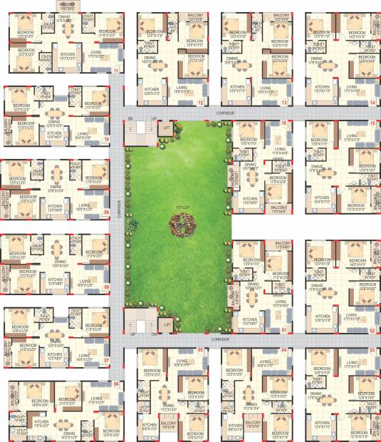 Images for Cluster Plan of Sai Green Oak Apartment