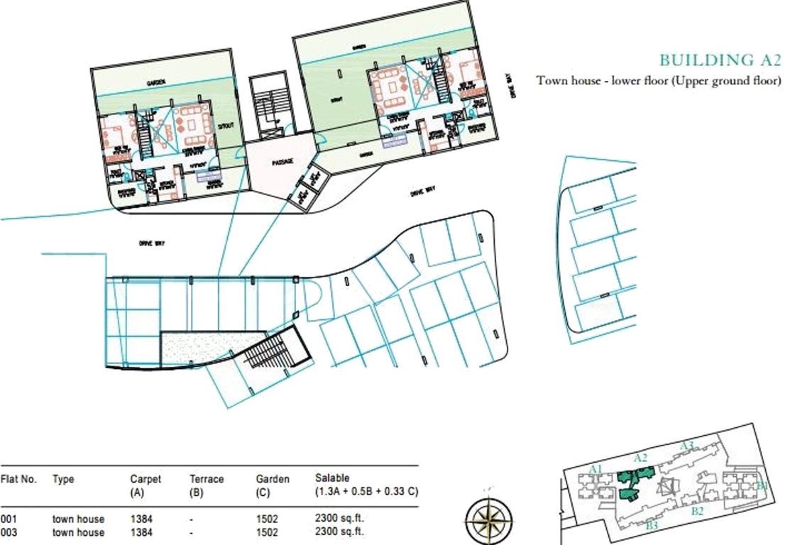  sucasa Tower A2, B2 Cluster Plan for Upper Ground Floor