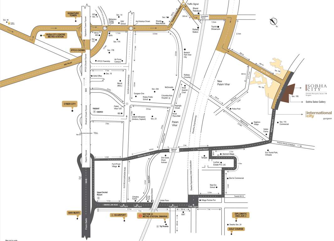 city Images for Location Plan of Sobha City