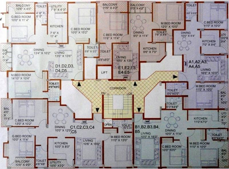 Images for Cluster Plan of Maruthi Builders Krupa