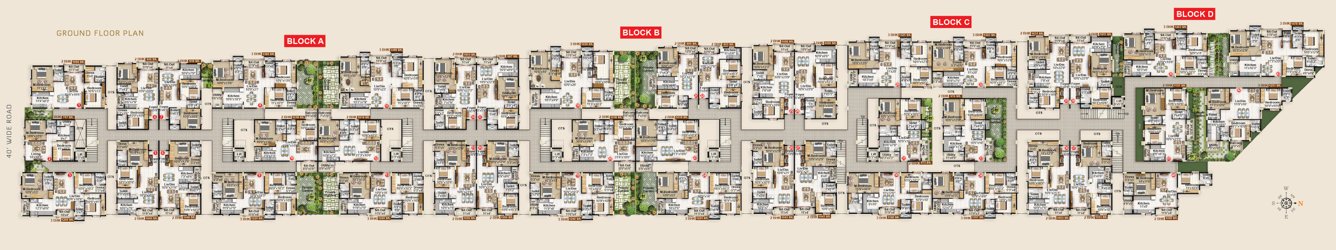  shanti Block A To D Cluster Plan For Ground Floor