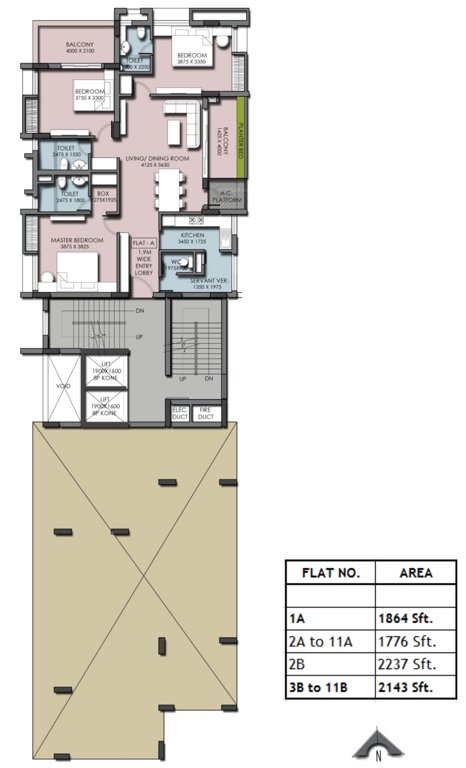 Images for Cluster Plan of GPT Poorvi Apartment