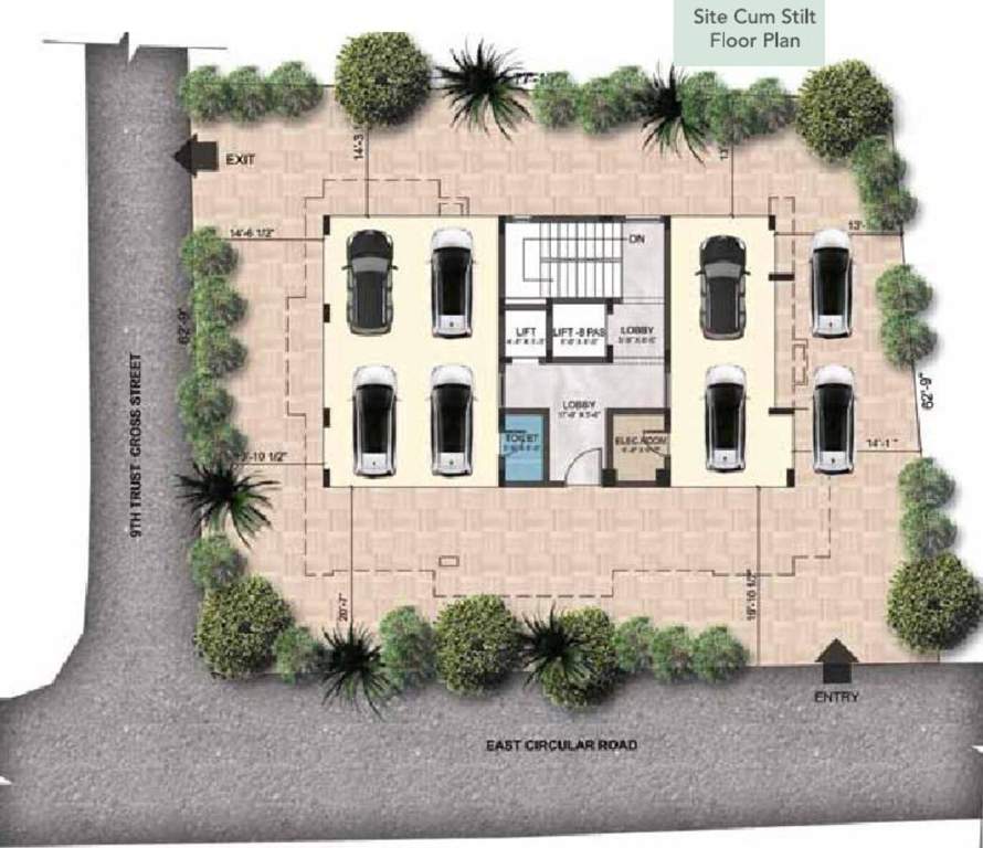  sree sarada nivas Sree Sarada Nivas Cluster Plan for StiltFloor