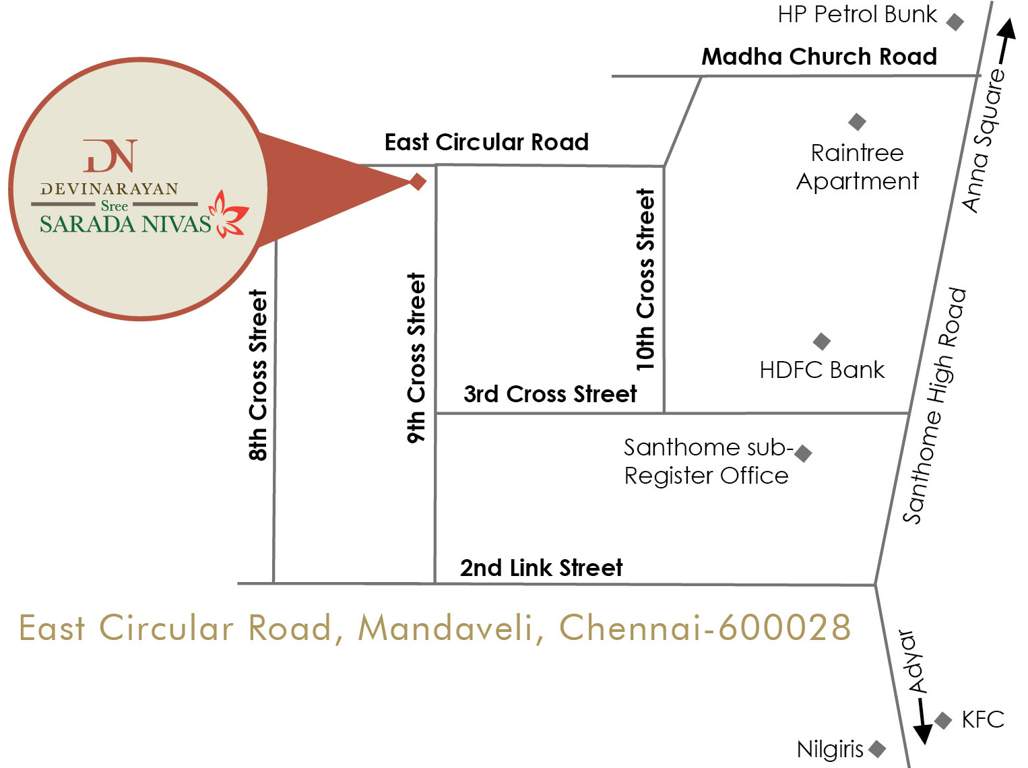  sree sarada nivas Location Plan