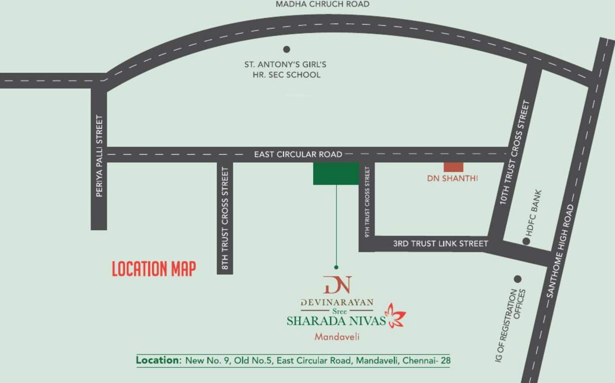  sree sarada nivas Location Plan