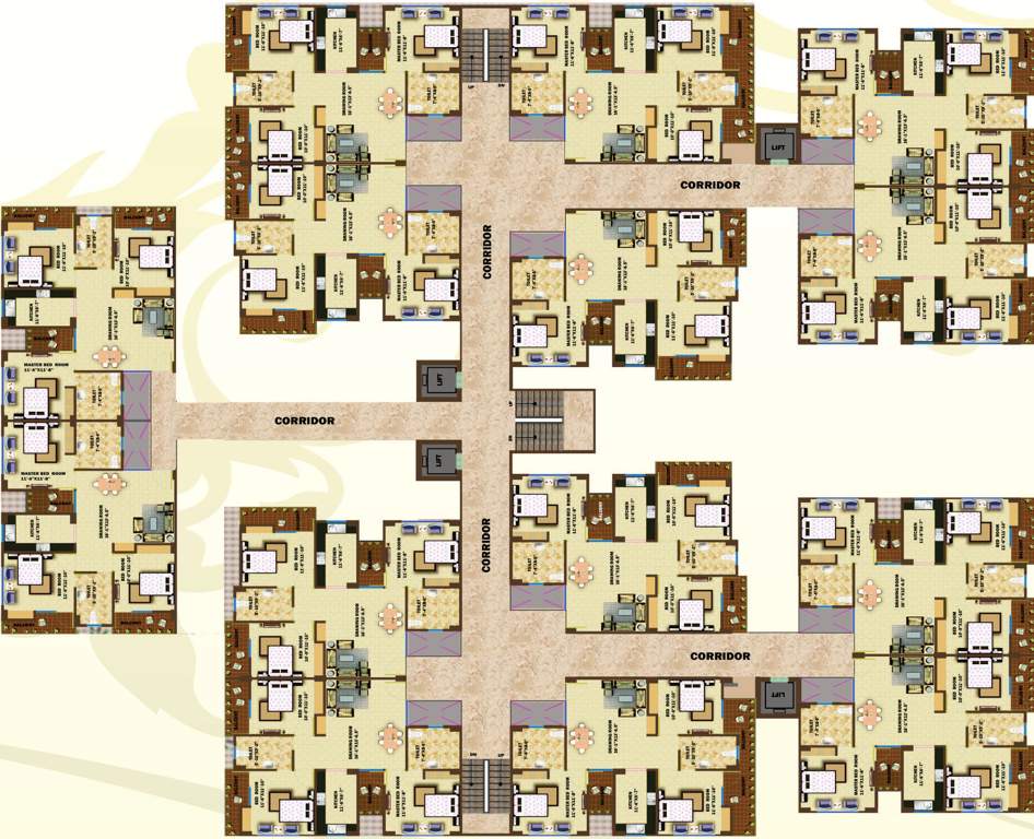 greens Images for Cluster Plan of Aftek Greens