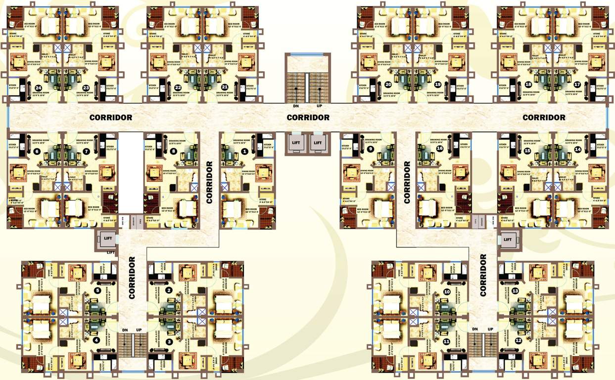 greens Images for Cluster Plan of Aftek Greens