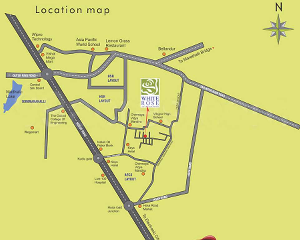 white rose Images for Location Plan of NR White Rose