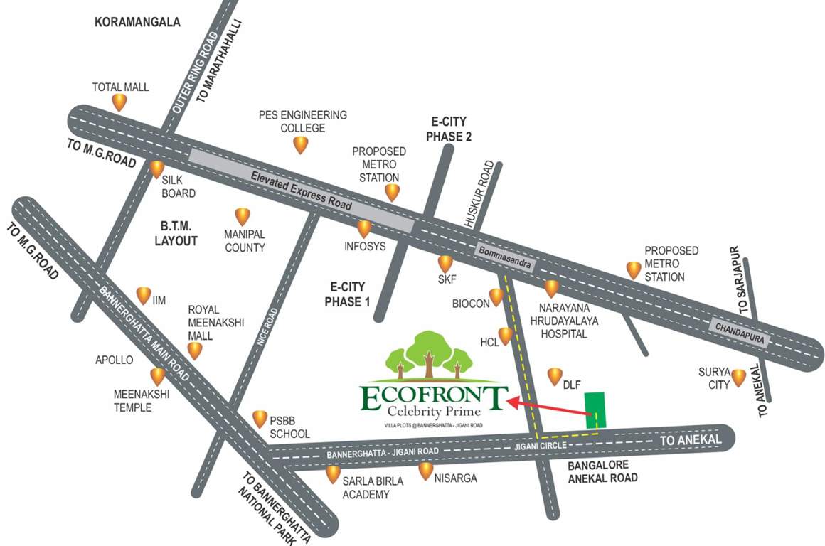  eco front Images for Location Plan of Celebrity Eco Front