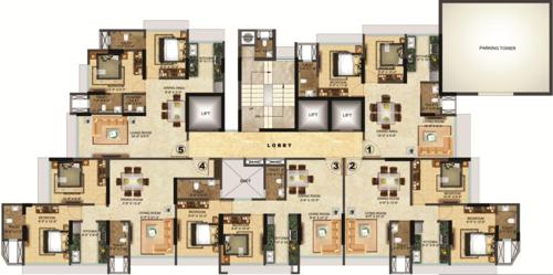  grandeur Images for Cluster Plan of Sethia Grandeur