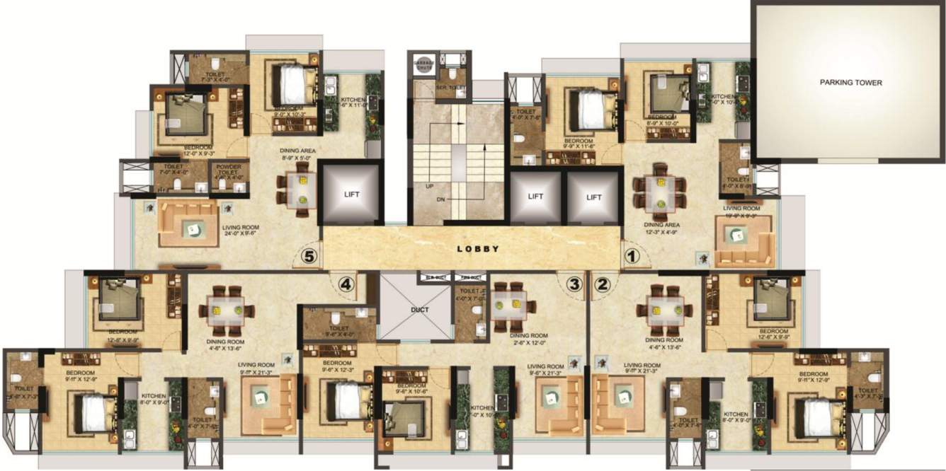  grandeur Images for Cluster Plan of Sethia Grandeur