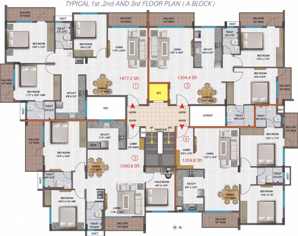 Images for Cluster Plan of Adithya Group Brindha Residency