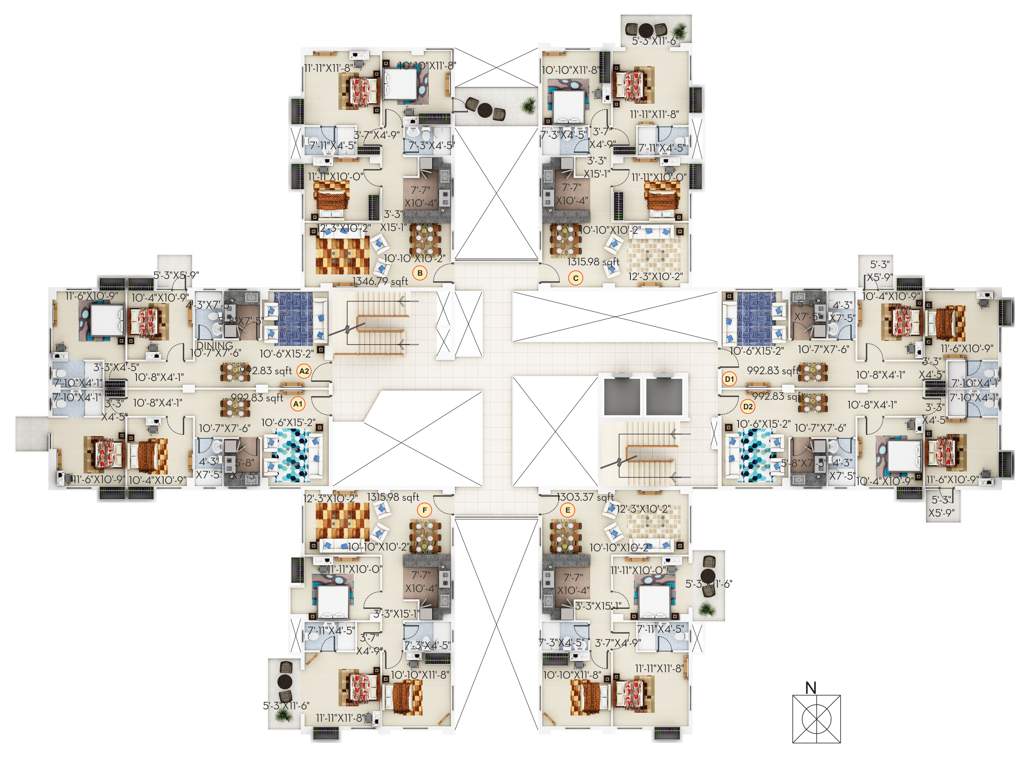 habitat Images for Cluster Plan of Sugam Habitat