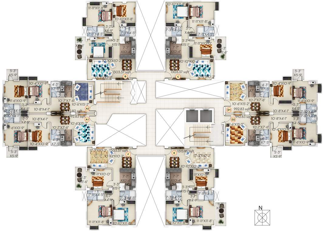  habitat Images for Cluster Plan of Sugam Habitat