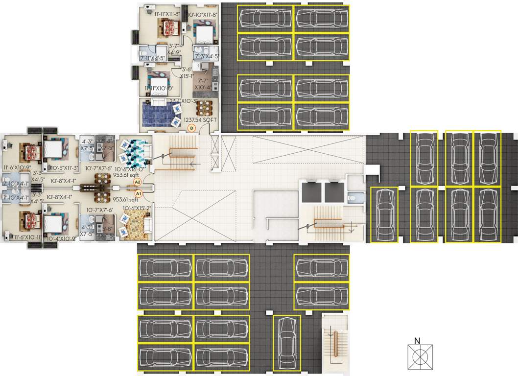  habitat Images for Cluster Plan of Sugam Habitat