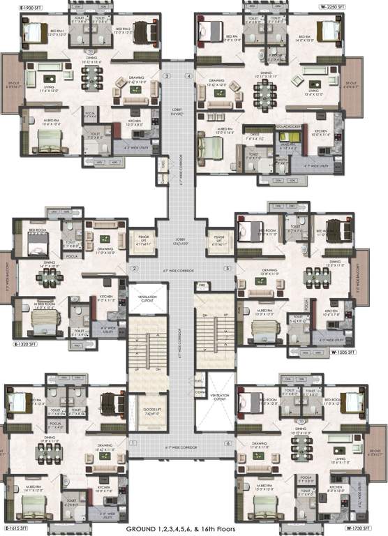  serene park Images for Cluster Plan of Aparna Serene Park
