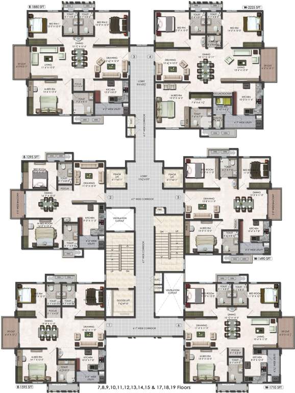  serene park Images for Cluster Plan of Aparna Serene Park