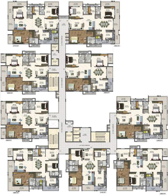  westside Images for Cluster Plan of Aparna Westside