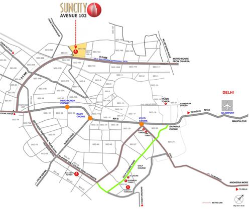  avenue-102 Images for Location Plan of Suncity Avenue 102