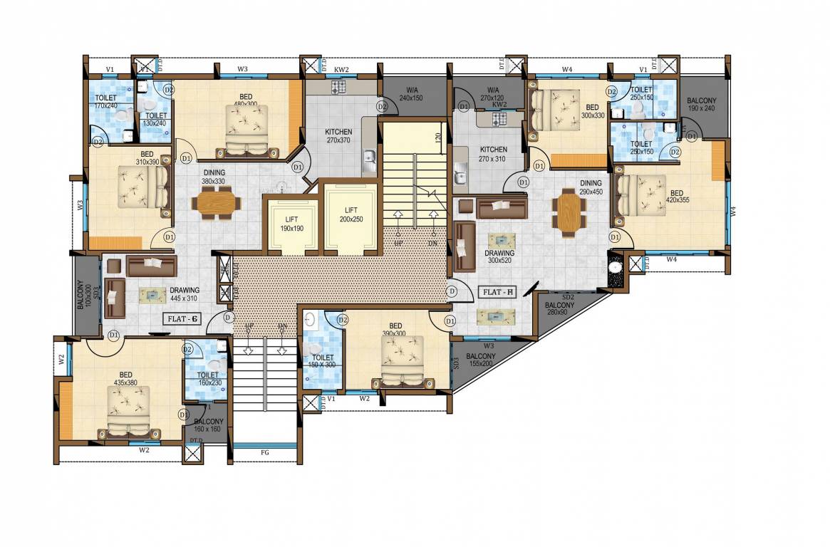 blue castle Blue Castle Cluster Plan From 12th To 13th Floor