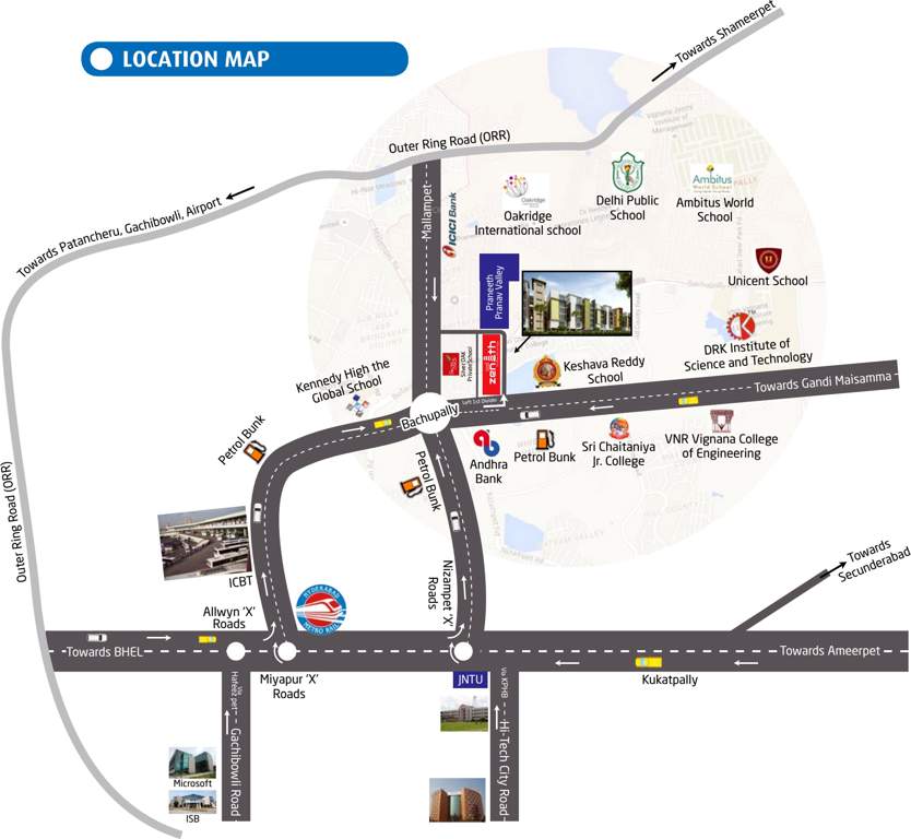 pranav zenith Images for Location Plan of Praneeth Pranav Zenith