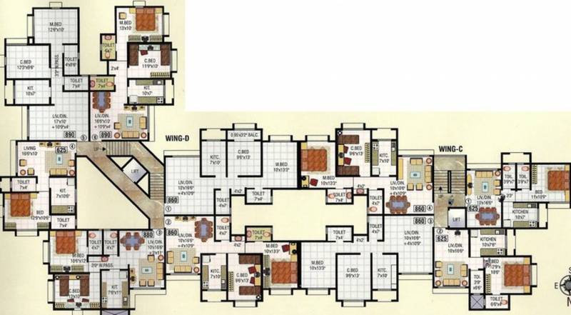 Images for Cluster Plan of Arihant Soni Sarovar Apartment