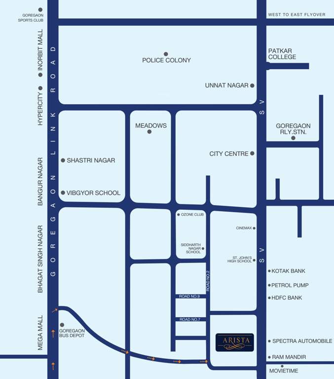 arista Images for Location Plan of Sahajanand Arista