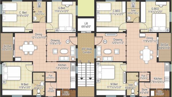 Images for Cluster Plan of Modi Deepa Dhruva Heights