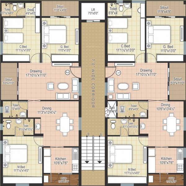 Images for Cluster Plan of Modi Deepa Dhruva Heights