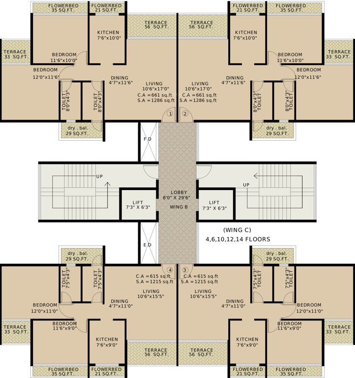Images for Cluster Plan of Vansh Delta Tower 2