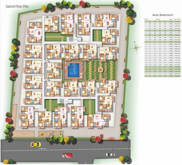  carnations Images for Cluster Plan of Pyramid Carnations