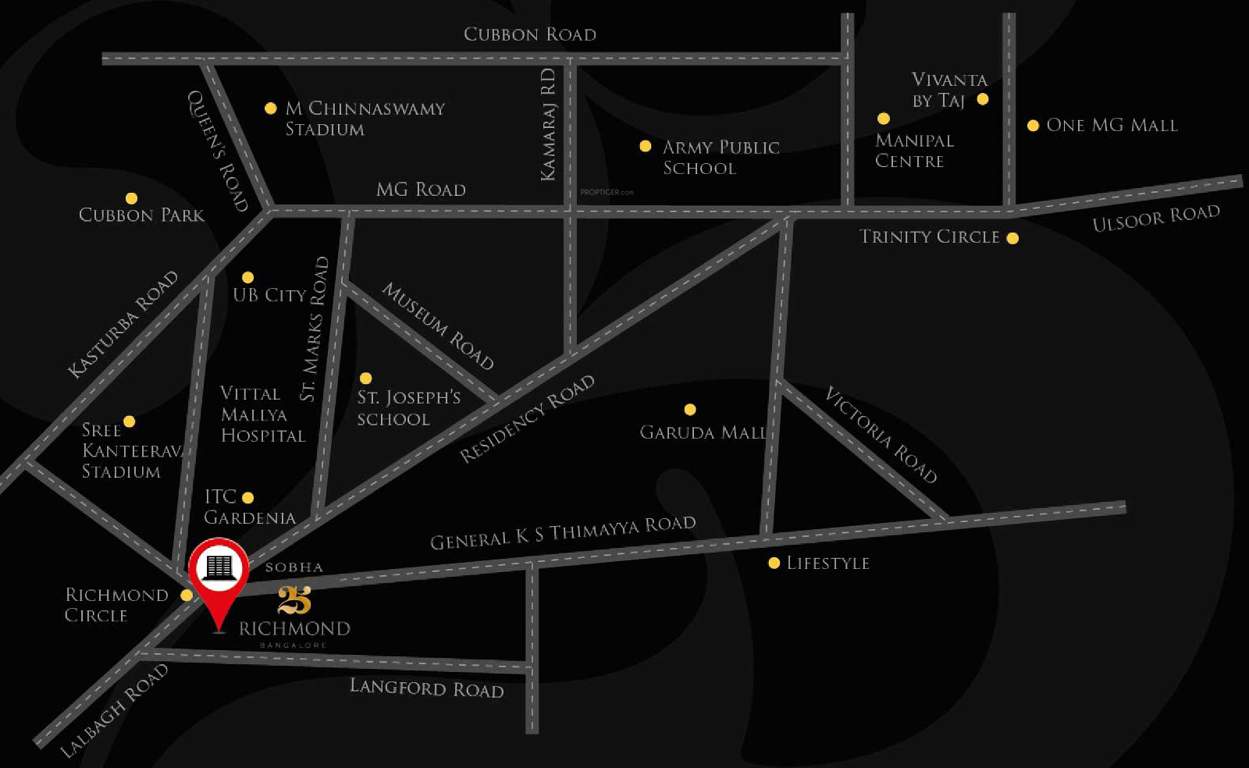  25 richmond Images for Location Plan of Sobha 25 Richmond