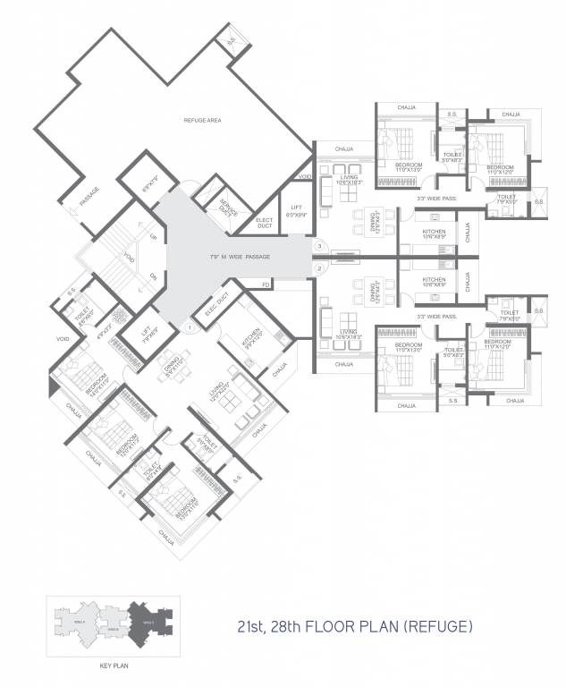  eclat Wing C Cluster Plan from 21th to 28th Floor
