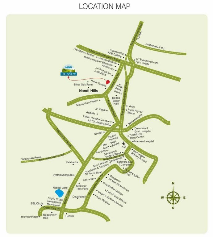 hills view Location Plan
