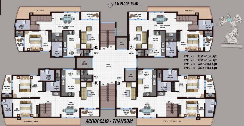  acropolis Images for Cluster Plan of Landmark Acropolis