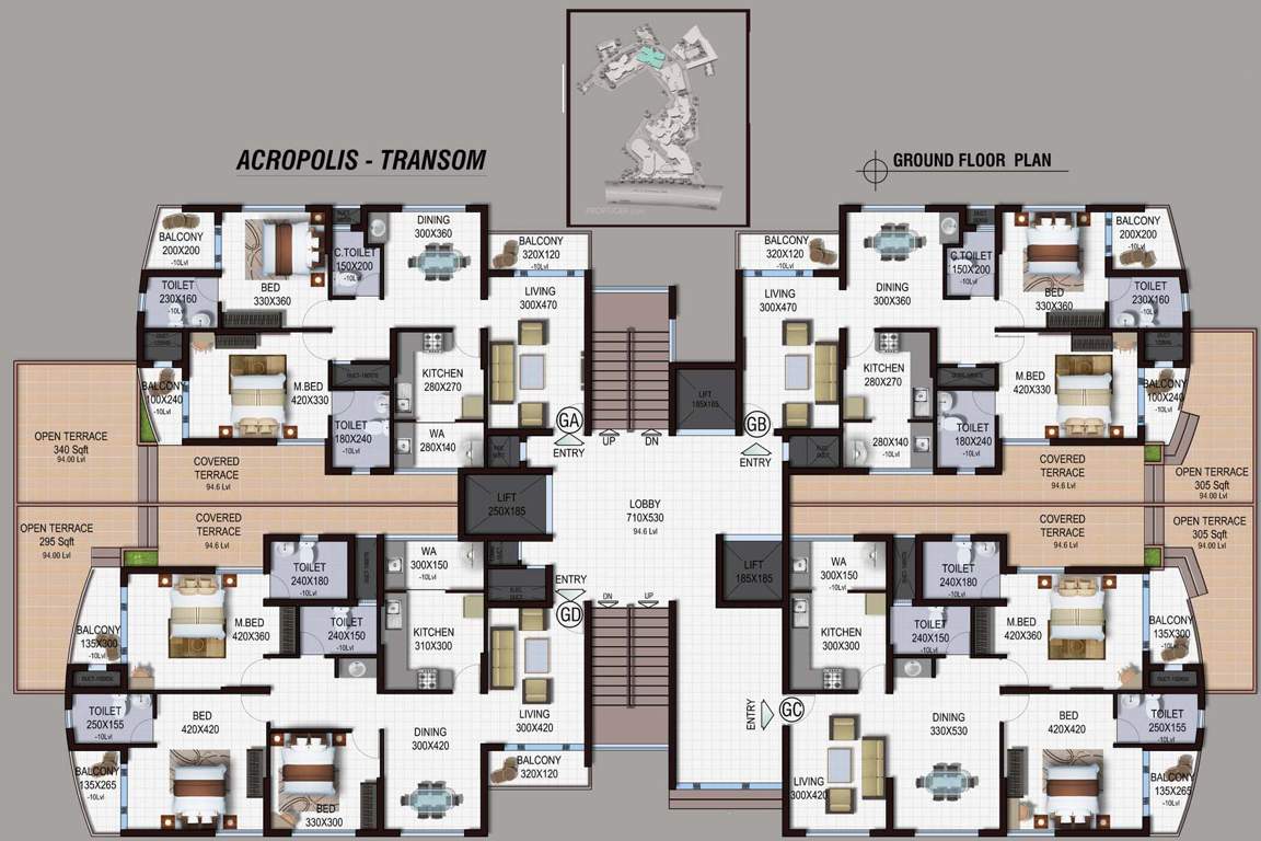  acropolis Images for Cluster Plan of Landmark Acropolis