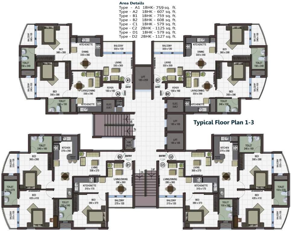  acropolis Pilaster Cluster Plan