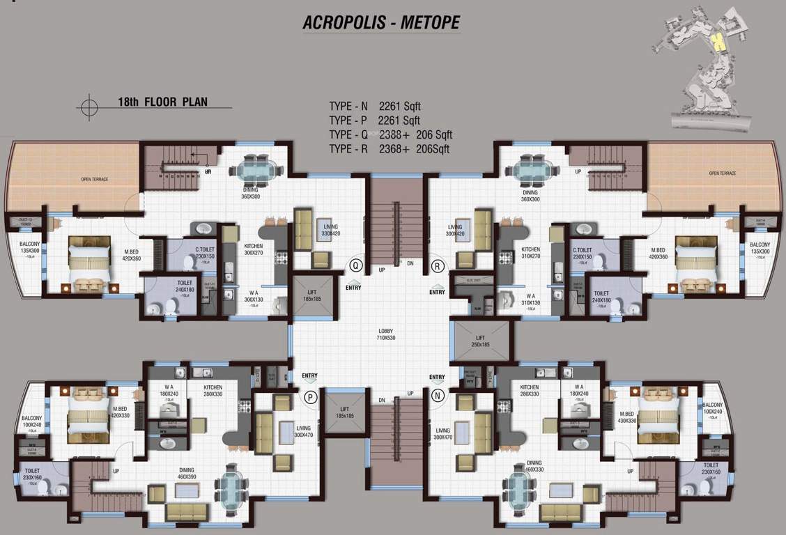  acropolis Pilaster Cluster Plan