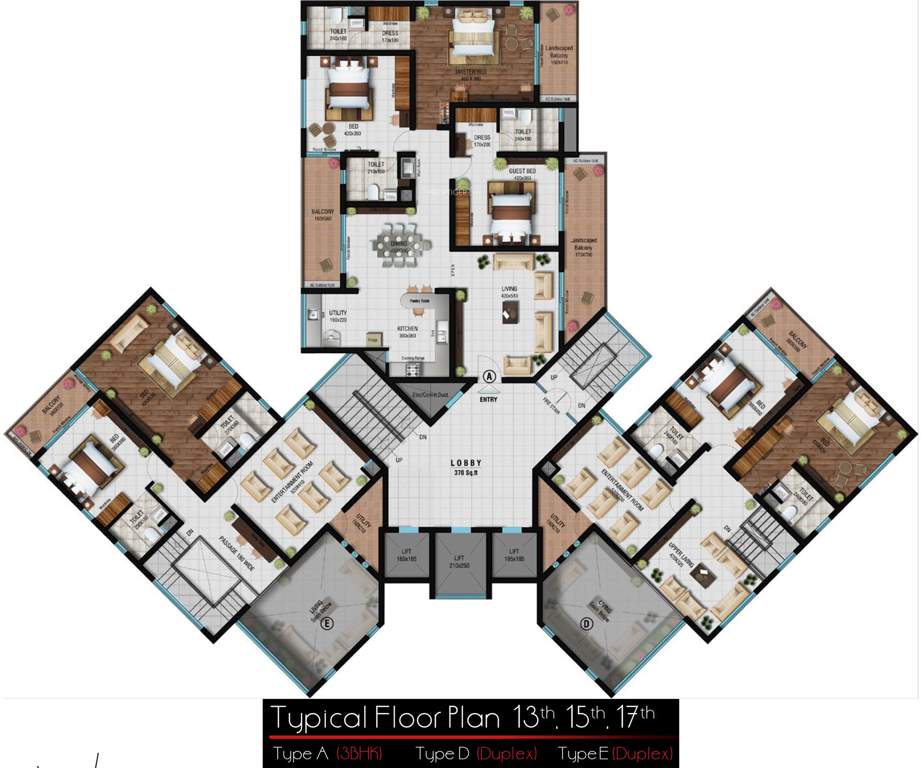  acropolis Pilaster Cluster Plan