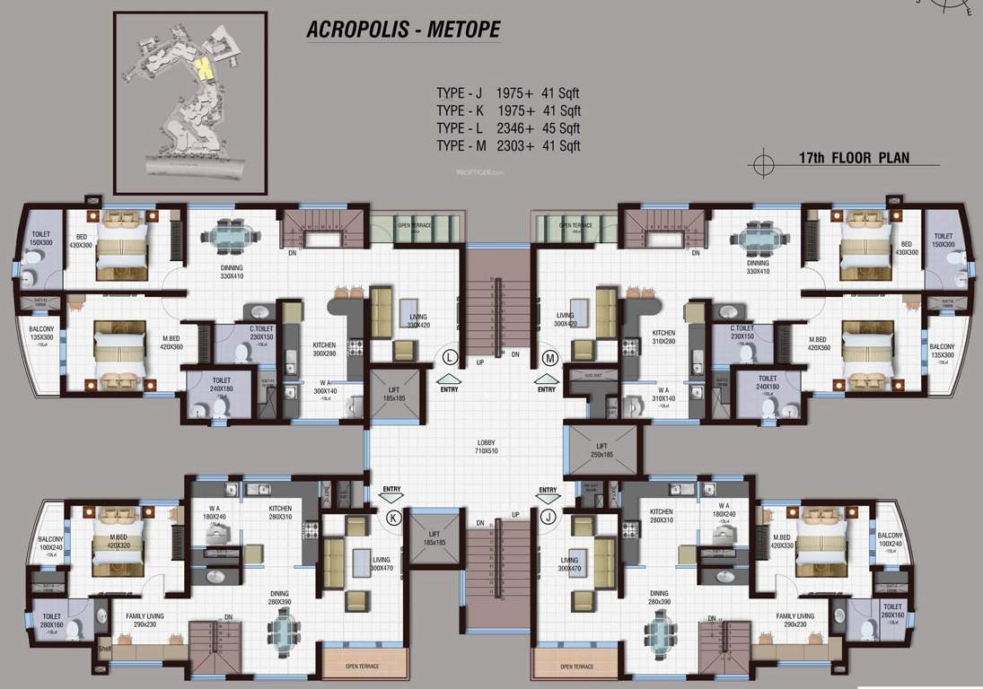  acropolis Pilaster Cluster Plan