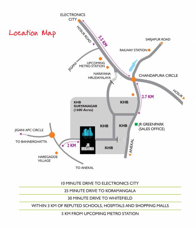 urbania villas Location Plan