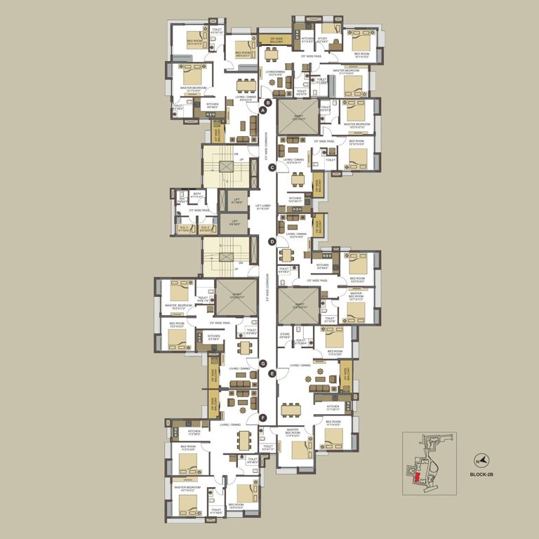  suncrest estate phase 1 2B Cluster Plan for Typical Floor