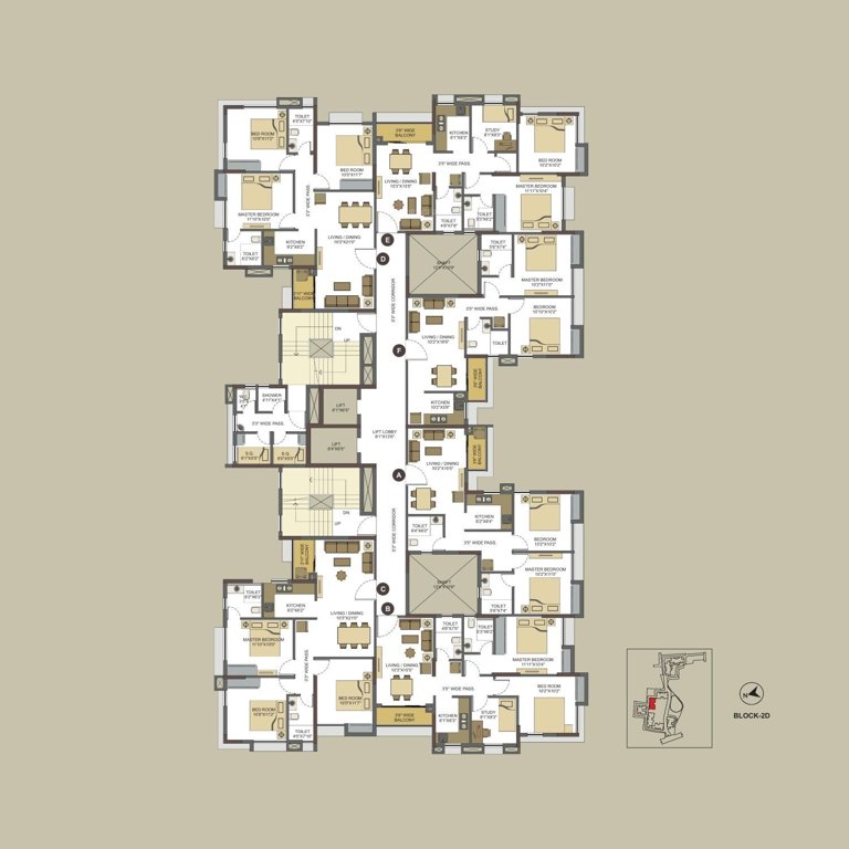  suncrest estate phase 1 2D Cluster Plan for Typical Floor