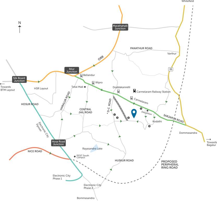  63 degree east Images for Location Plan of Assetz 63 Degree East