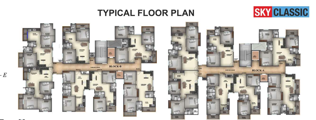  sky classic Block A Cluster Plan
