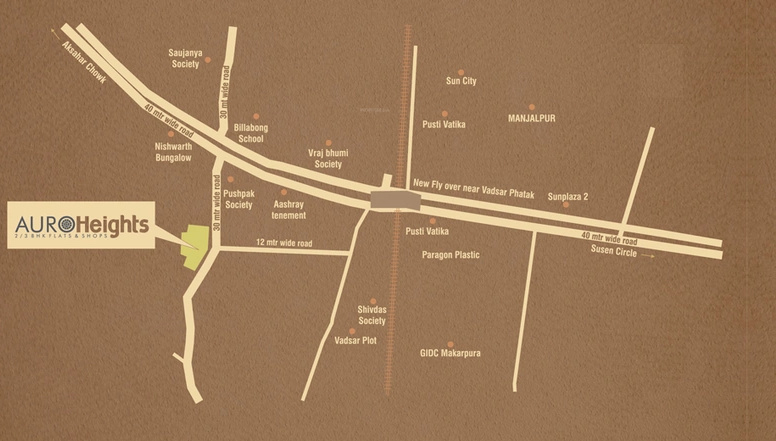 auro heights Location Plan