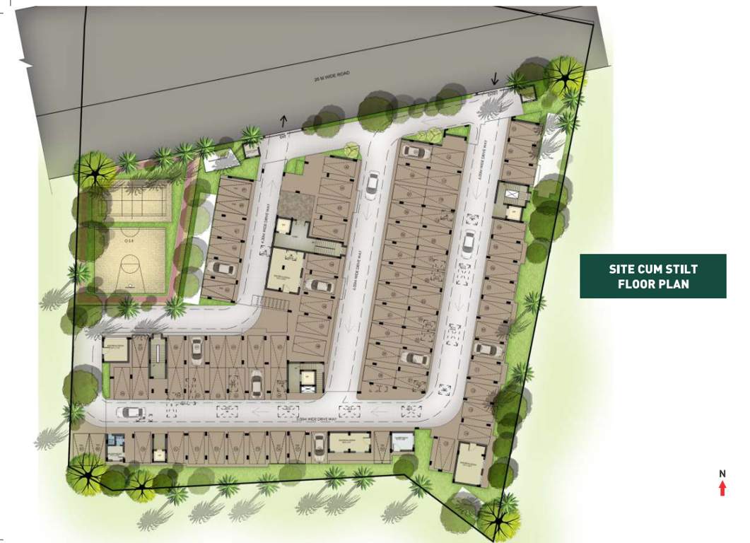  meridian Block 1,2,3 Cluster Plan For Ground Floor