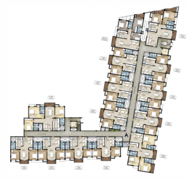  meridian Block 1 Cluster Plan For Typical Floor Plan